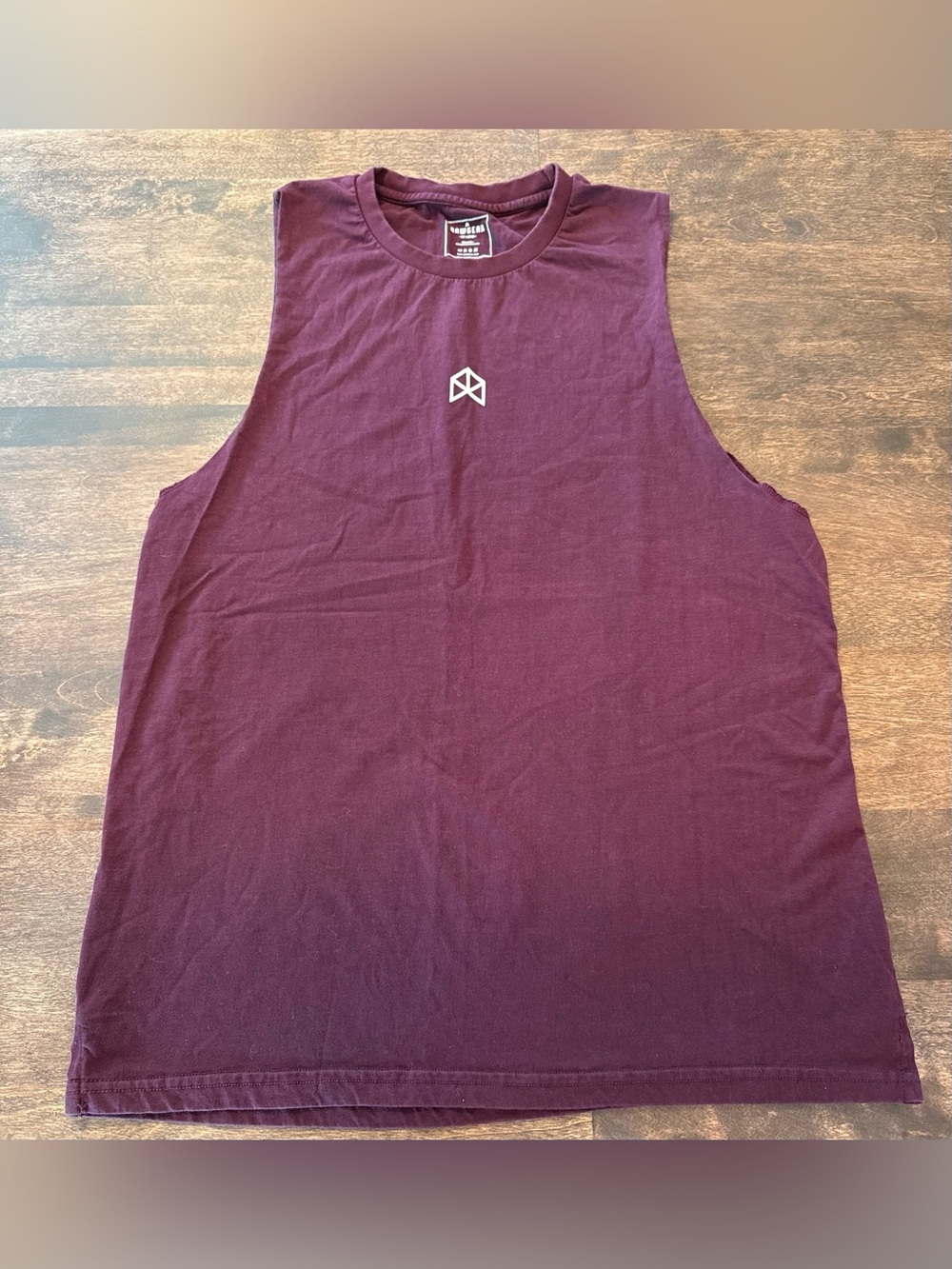 RawGear Deep Burgundy Sleeveless Muscle Tank Top